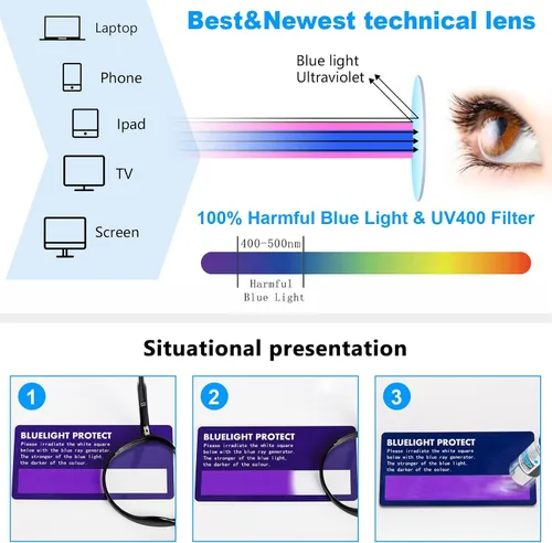 Miniatura 5 de DXYXYO Lentes de lectura retro estilo aviador para mujer, para hombre, ligeros, con bloqueo de luz azul, para lectura de computadora