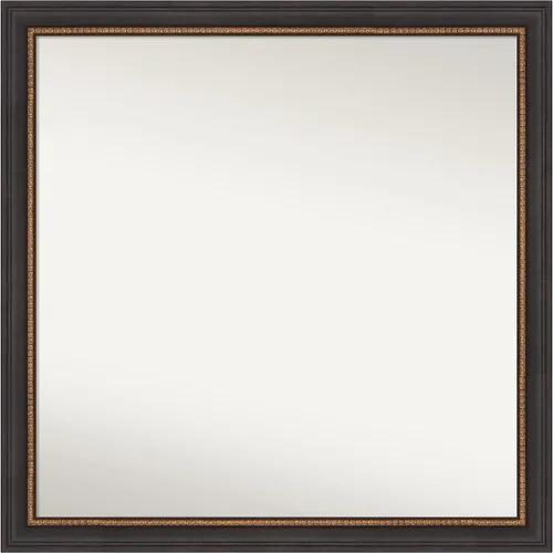 Miniatura 185 de Amanti Art Espejo de baño negro para sobre el fregadero, 23 x 23 pulgadas, espejo cuadrado negro Ashton, marco de madera tradicional mediano, se