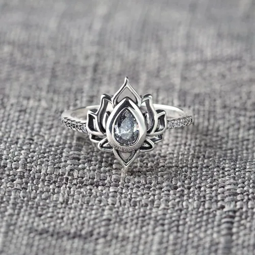 Miniatura 4 de STORYJEWELLERY To My Daughter Lotus Ring, Lotus Flower Ring for Daughter, Empowering Ring for Daughter, Daughter Gift from Mom, Gifts for Daughter