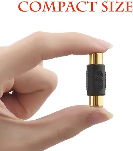 Miniatura 4 de Paquete de 20 adaptadores RCA hembra a hembra acoplador de audio y video chapado en oro, para teléfono, altavoz, cable RCA, amplificador