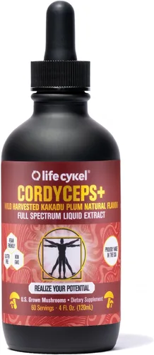 Miniatura 7 de Life Cykel Cordyceps - Extracto de hongo con ciruela Kakadu, apoyo de energía, resistencia y vitalidad, suplemento natural para el envejecimiento