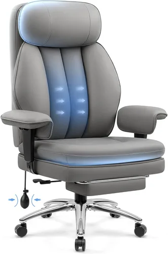 Miniatura 10 de BestGlory Silla de escritorio de oficina con soporte lumbar inflable, silla de oficina ergonómica [cojín y reposapiés mejorados de doble capa], Negro