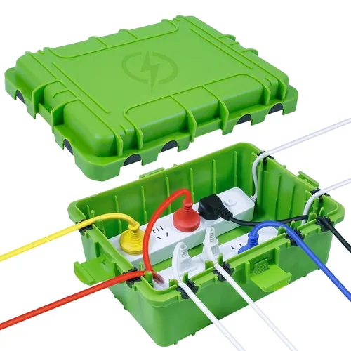 Miniatura 10 de Caja eléctrica grande para exteriores, impermeable, cubierta de cable de extensión IP54, resistente a la intemperie, protege la regleta
