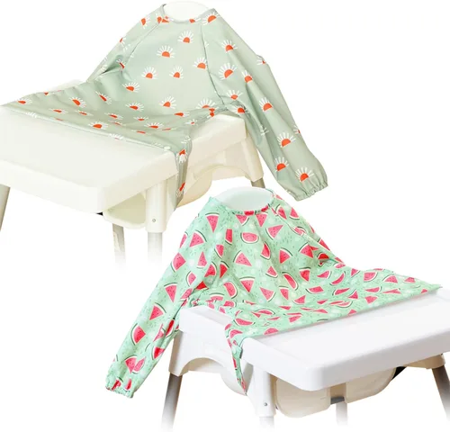 Miniatura 11 de Babero de Manga Larga para Bebé - Baberos a Prueba de Desastres para Bebés - Ajustable, Impermeable y con Accesorio para Silla/Mesa Alta