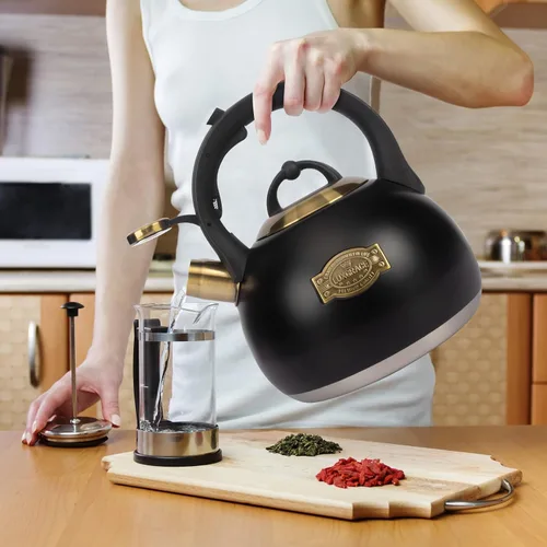 Miniatura 8 de Tetera para estufa, hervidor de agua de acero inoxidable de grado alimenticio, tetera para el hogar y la cocina, 3.1 cuartos de galón