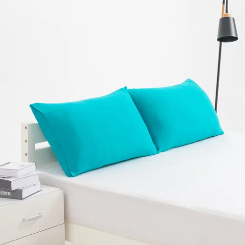 Miniatura 29 de Juego de 2 fundas de almohada pequeñas de punto Jersey Knit para viajes o niños pequeños de 12 x 16 pulgadas, 13 x 18 o 14 x 20 pulgadas, sobre