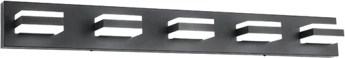 Miniatura 30 de SOLFART Luces de tocador de baño negras regulables LED modernas sobre el espejo, iluminación de baño negra para la pared del baño S8568 (5 luces)