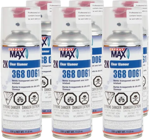 Miniatura 3 de Aerosol transparente de alto brillo USC Spray Max 2 K., Paquete de 2, Transparente