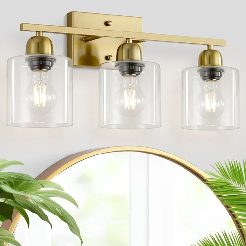 Miniatura 38 de Luz de baño de níquel cepillado, Luz de tocador de baño de 2 luces de níquel cepillado, Lámpara de tocador con pantallas de vidrio esmerilado blanco