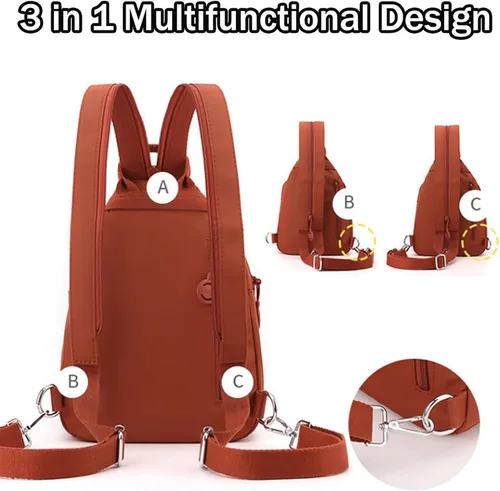 Miniatura 4 de Bolsa de viaje impermeable de 2 vías, nueva bolsa de mano 3 en 1 con Oxford impermeable, bolsa cruzada antirrobo de viaje para mujer