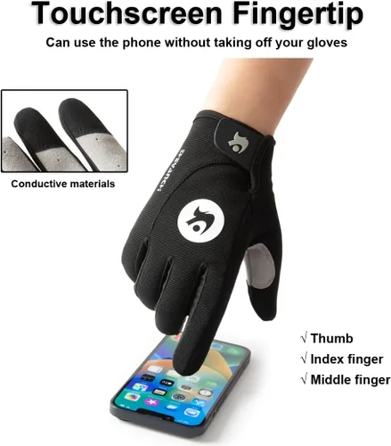 Miniatura 3 de SUJAYU Guantes de ciclismo de dedo completo, guantes de bicicleta de montaña, guantes de carreras, guantes de mtb, guantes de ciclismo para hombres