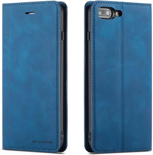 Miniatura 16 de QLTYPRI Funda para iPhone 6 Plus/6S Plus, cubierta de piel PU con tarjetero, funda tipo billetera con solapa magnética y a prueba de golpes - Vino