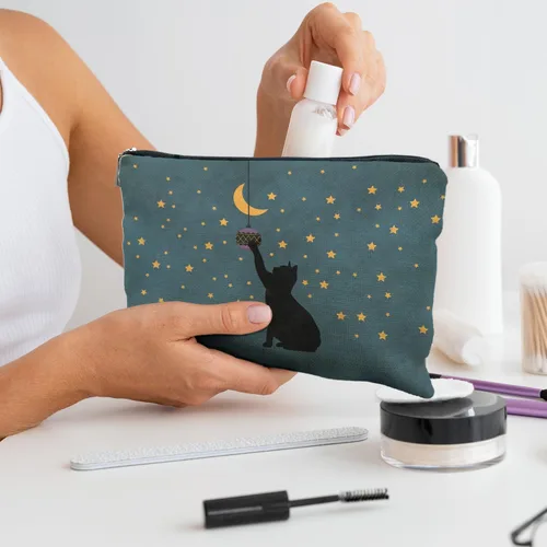 Miniatura 2 de Bolsa de maquillaje de gatos, regalos para amantes de los gatos para mujeres, regalos de gatos, bolsa de cosméticos para gatos, regalos de gatos