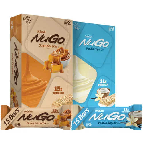 Miniatura 17 de NuGo Barra de proteínas, plátano de chocolate, 0.46 oz de proteína, sin gluten, 15