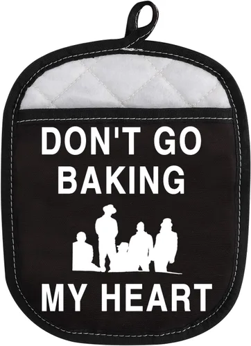 Almohadillas para horno para hornear con bolsillo Don't Go Baking My Heart (Don't Go Baking My Heart)