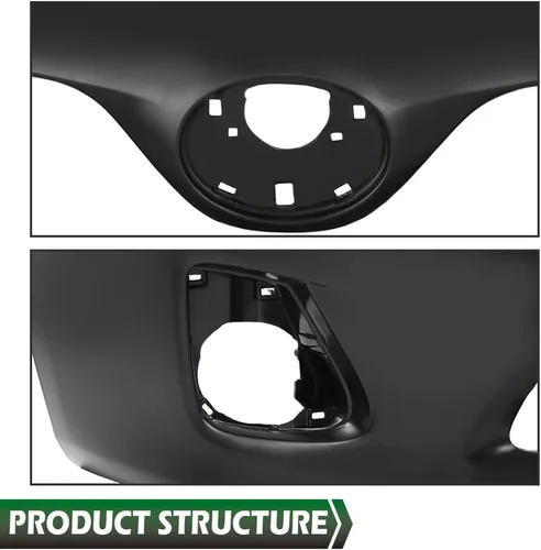 Miniatura 8 de GRAND ORANGE Cubierta de parachoques delantero imprimada compatible con Toyota Corolla Base CE L LE 2011 2012 2013 5211903901, TO1000372