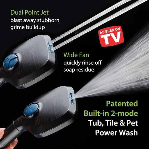 Miniatura 3 de AquaCare Cabezal de regadera de alta presión con 10 modos de rociado y filtro – Cabezal de ducha de mano con filtros que eliminan el cloro para Oil