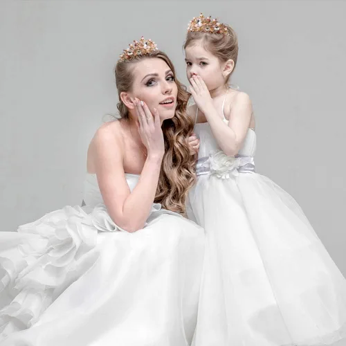 Miniatura 4 de NODG - Tiaras y coronas de oro rosa para mujer; tiaras de cristal rosa para mujer; tiaras nupciales para cumpleaños; diademas para graduación