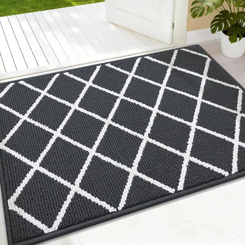 Miniatura 42 de Finchitty Alfombra para Puerta Interior, Resistente a la Suciedad y Absorbente, de Perfil Bajo, Antideslizante, Lavable, Alfombras de Piso