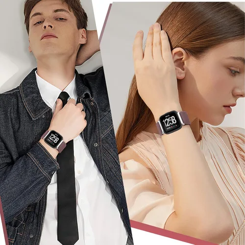 Miniatura 7 de Paquete de 6 correas elásticas ajustables para reloj compatibles con Fitbit Versa/Fitbit Versa Lite/Fitbit Versa 2 para mujeres y hombres, correa