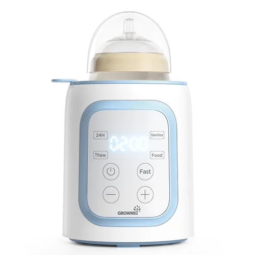 Miniatura 11 de Grownsy Calentador de biberones, calentador rápido de biberones para todos los biberones, calentador de leche para leche materna o fórmula, control