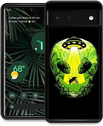 Miniatura 10 de ZHEGAILIAN Funda compatible con Google Pixel 7, diseño de esqueleto de encaje gótico victoriano, diseño de esqueleto de silicona suave, TPU