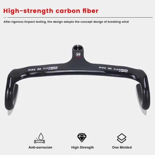 Miniatura 4 de Manillares de fibra de carbono RXL SL para bicicleta de carretera con vástago integrado, manillar de bicicleta de carretera integrado de carbono