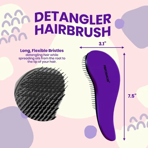 Miniatura 4 de Performore Smooth Glide - Cepillo desenredante para cabello natural, rizado, liso, húmedo o seco, secado rápido, cabello largo o corto para mujeres