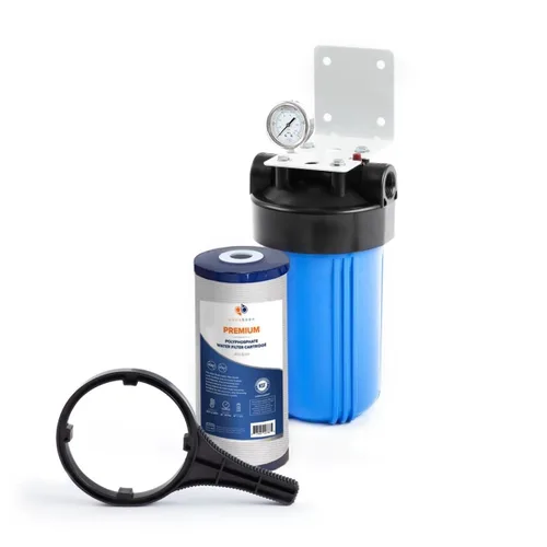 Miniatura 44 de Aquaboon 10x4.5 Carcasa para filtro de agua para toda la casa Filtro de agua certificado NSF para sistema de filtración con medidor y liberación