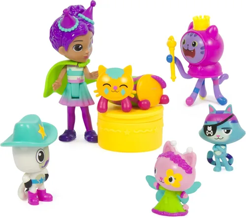 Miniatura 10 de DreamWorks Gabby's Dollhouse, juego de balcón de batido de frutas de Cakey, 8 piezas con figuras de juguete, accesorios para casa de muñecas y juego