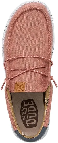 Miniatura 2 de HEYDUDE - Mocasines de lona lavada Wally para hombre, mocasines sin cordones, cómodos y ligeros