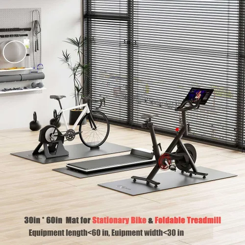 Miniatura 2 de Cycleclub Alfombrilla de bicicleta compatible con bicicleta Peloton, elíptica, alfombra de cinta de correr, 0.236 in de grosor, almohadilla