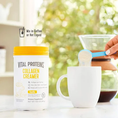 Miniatura 6 de Vital Proteins Polvo de péptidos de colágeno sin sabor 19.3 OZ Creamer Vanilla