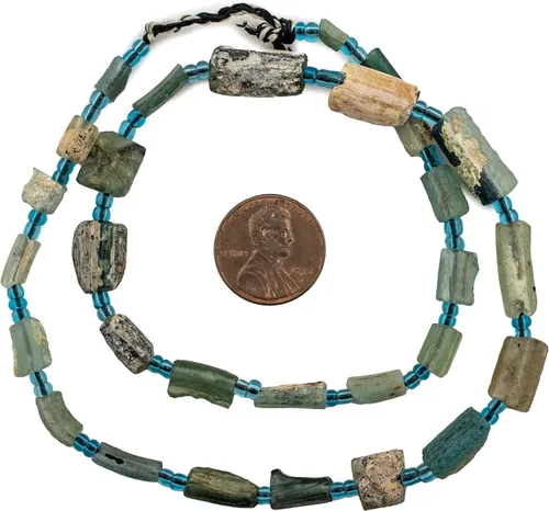 Miniatura 5 de Abalorios de cristal romanos de agua, vidrio genuino encontrado en Afganistán, Cuentas de vidrio mate para la fabricación de joyas, The Bead Chest
