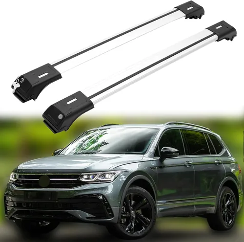 Miniatura 15 de ERKUL Barras transversales de techo para VW Volkswagen ID.4 2021-2025 Barras transversales de aluminio con bloqueo antirrobo para techo Negro