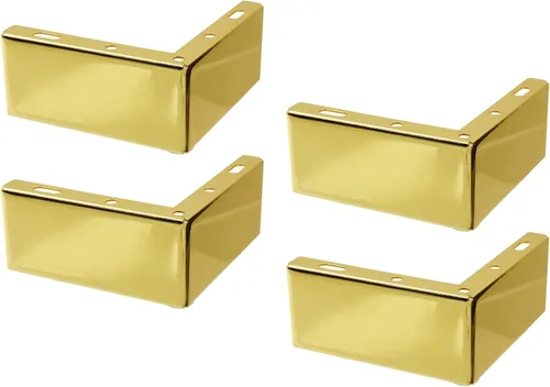 Miniatura 9 de Geesatis 4 patas doradas para muebles de diseño minimalista, patas de metal para muebles de 4.3 pulgadas de longitud para gabinete, sofá, mesa