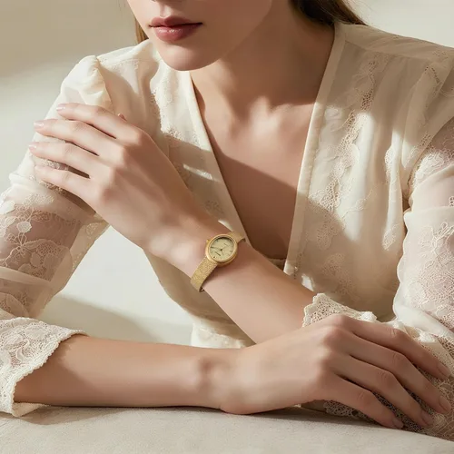 Miniatura 7 de BERNY Relojes de oro vintage para mujer, elegante reloj de pulsera ovalado para mujer, relojes analógicos de cuarzo para mujer, 3ATM resistente al