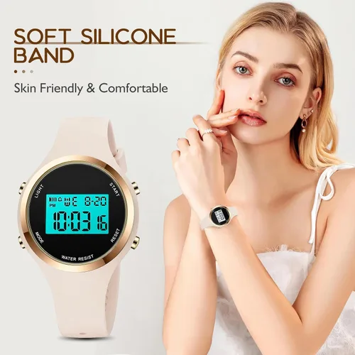 Miniatura 10 de Women LED Display Elecreonic Watch Fashion Chrono Alarm Digital Clock Woman Outdoor Sport Wirstwatch