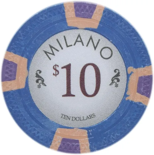 Miniatura 6 de Claysmith Gaming Milano Casino - Fichas de póquer de arcilla de grado 0.35 oz, paquete de 50 Azul ($50 Light Blue)