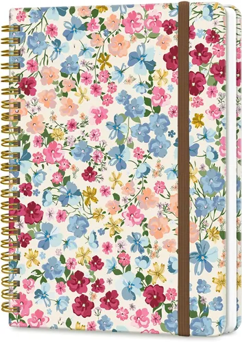 Miniatura 9 de Cuaderno de Diario en Espiral, Cuadernos Lindos A5 para Mujeres y Hombres, Cuaderno de Tapa Dura con Rayas Universitarias para Trabajo y Toma