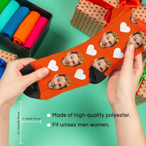 Miniatura 4 de Artsadd Calcetines personalizados divertidos calcetines personalizados con imagen, calcetines personalizados para hombres, papá, día del padre