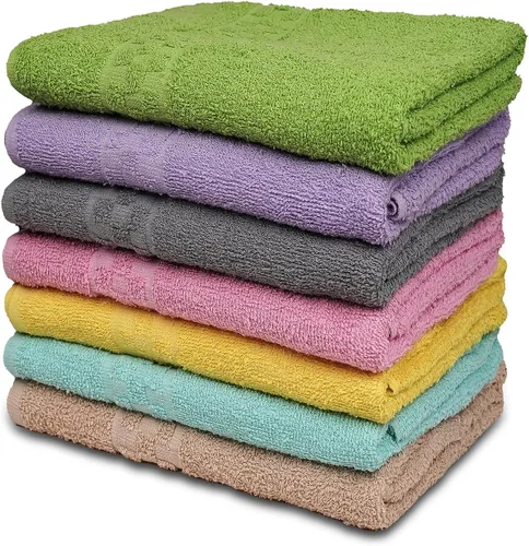 ZUPERIA Paquete de 7 toallas de baño de 30 x 54 pulgadas, ultra suaves, 100% algodón, grandes, altamente absorbentes, para baño, piscina, gimnasio,