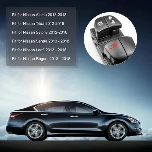 Miniatura 5 de Interruptor de control de elevalunas eléctrico para Nissan Pathfinder, Altima Leaf Juke Frontier Tiida Rogue Sentra 2013-2019, 25401-3TA5A