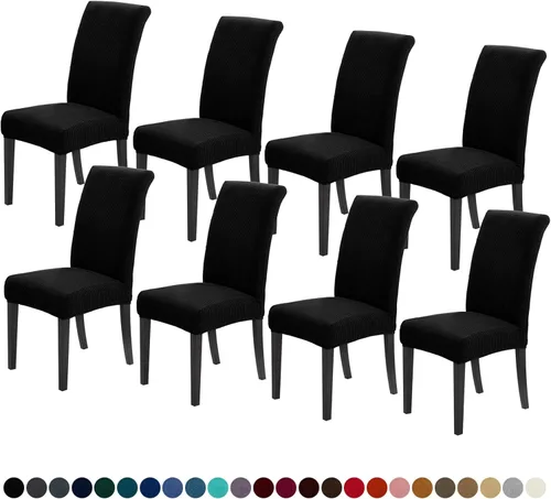 Miniatura 74 de Joccun Fundas para Sillas de Comedor Juego de 2, Fundas Elásticas para Sillas de Comedor Fundas para Sillas de Comedor Protector de Asiento, Funda