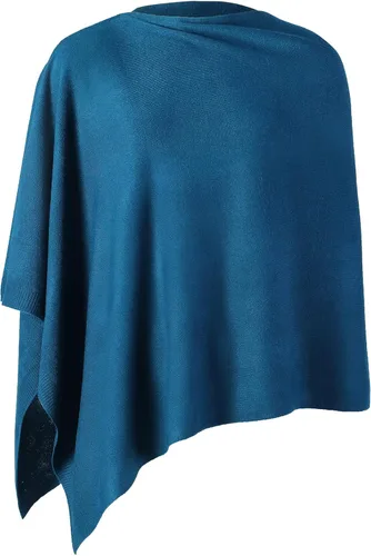 Miniatura 62 de Fomolom Ponchos para mujer, versátil, ligero, tejido sólido, chal envolvente, bufanda, accesorios para mujer