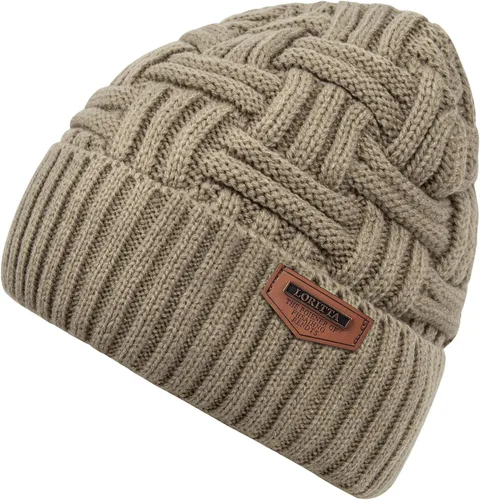 Miniatura 66 de Loritta Gorro de invierno cálido de punto grueso y holgado para hombre