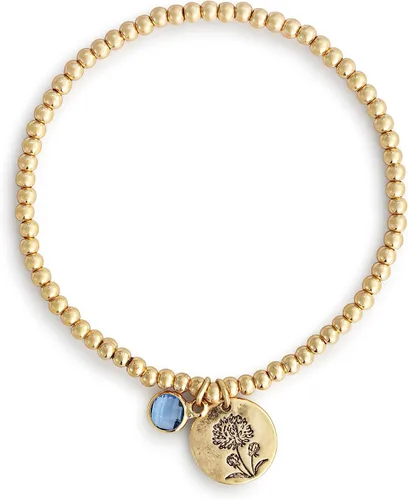 Miniatura 3 de DEMDACO Pulsera elástica de piedra natal para mujer, talla única, se adapta a la mayoría de pulseras de cristal y latón