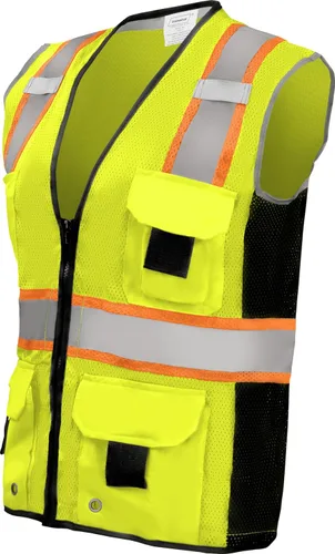 Miniatura 3 de Ironwear 1245 Clase 2 Chaleco de seguridad con cremallera, pestañas de radio y ojales de bolsillo Lima