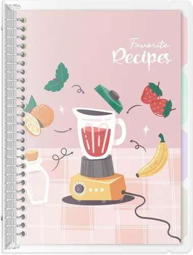 Miniatura 8 de Libro de recetas en blanco para escribir en tus propias recetas, carpeta de recetas familiares extraíble de tapa dura de 8.5 x 11 pulgadas con azul
