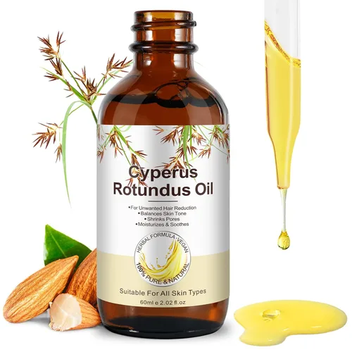 Aceite Cyperus Rotundus, aceite natural de Cyperus Rotundus para depilación, reduce el crecimiento del vello corporal, hidratante y calmante de la